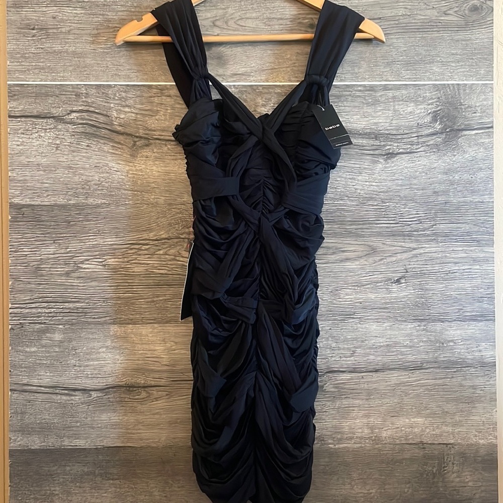 NWT Bebe Sexy Criss Cross Strappy Bandage Dress